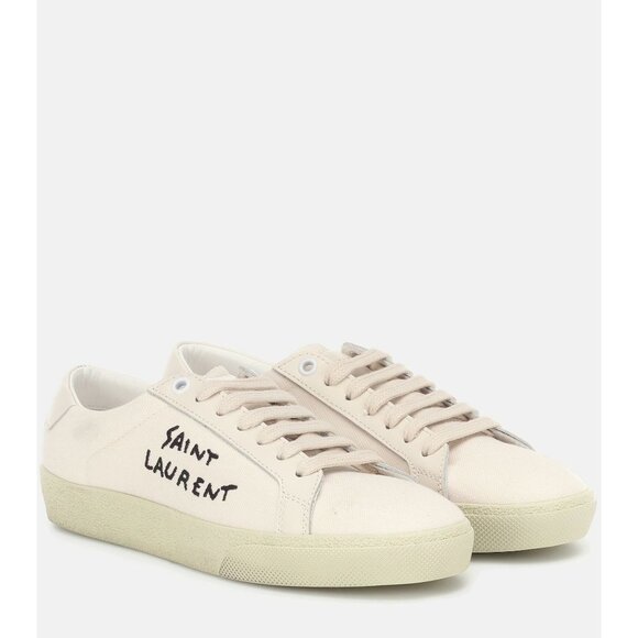Saint Laurent Cream Sneakers - Picture 1 of 16